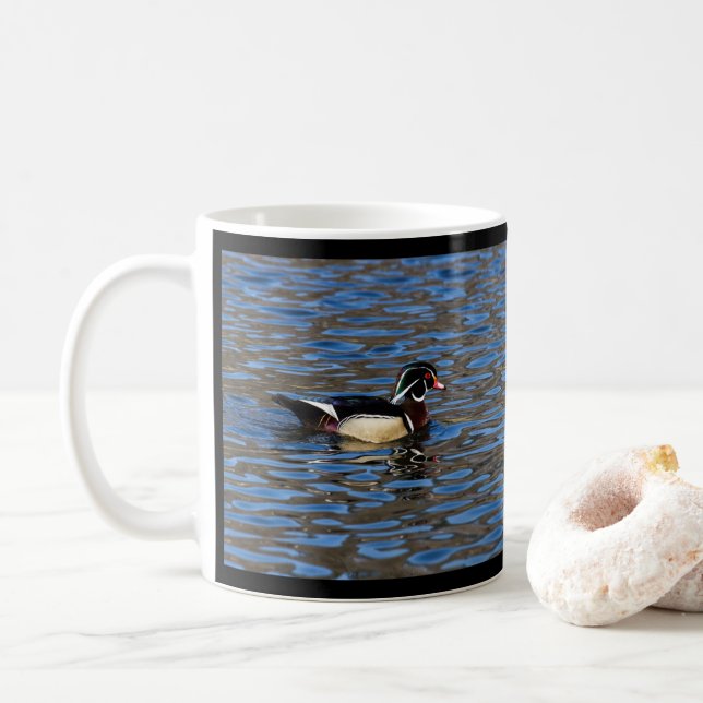 Colourful Wood Ducks Coffee Mug (With Donut)