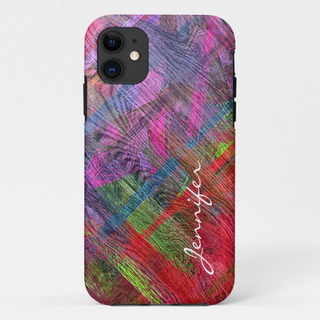 Colourful Wood Grain Texture #2 Case-Mate iPhone Case (Back)