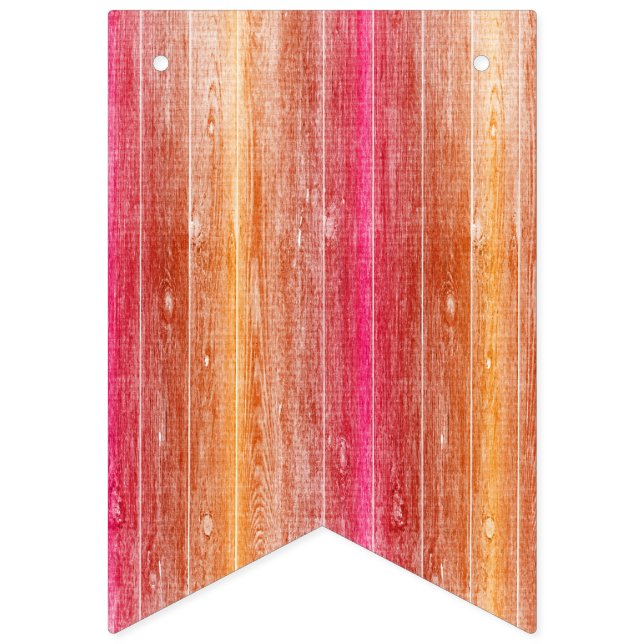 colourful wood wall bunting flags (Sixteenth Flag)