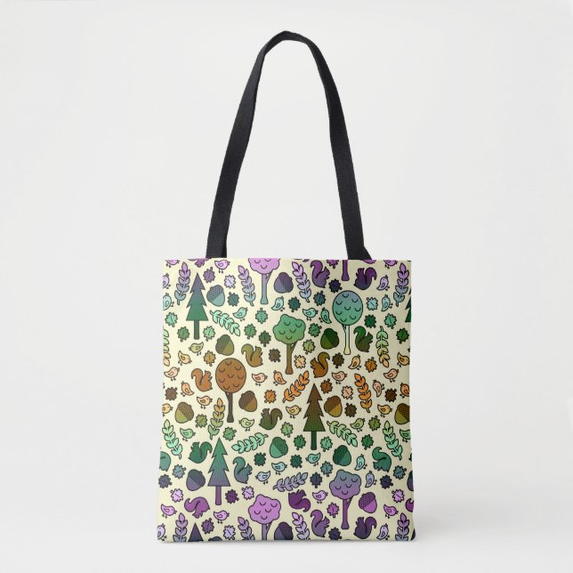 Colourful Woodland Creatures Tote (Front)