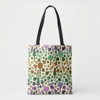 Colourful Woodland Creatures Tote Bag