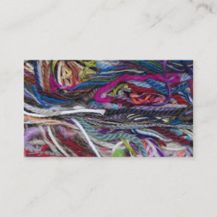 Colourful  wool fibres business card