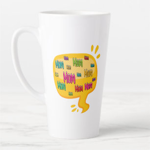 Colourful Word Mom with Thought Bubble Latte Mug