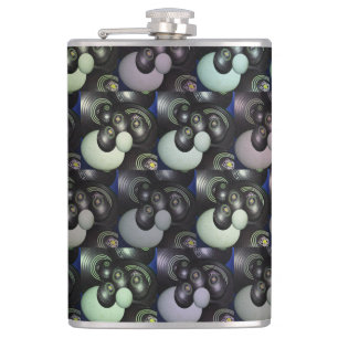 Colourful World Of Lawn Bowls, Hip Flask