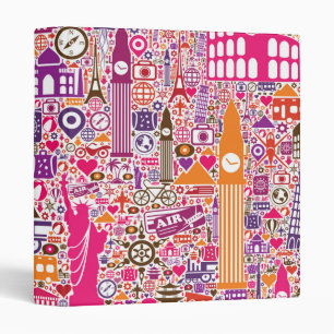 Colourful World Pattern Binder