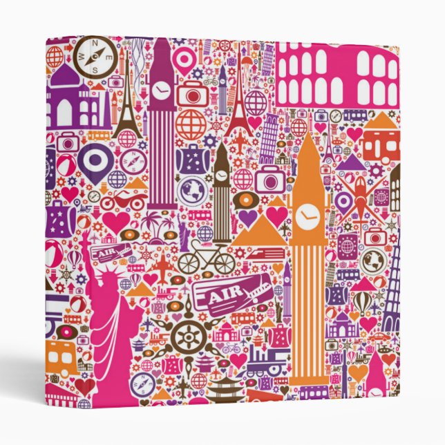 Colourful World Pattern Binder (Front/Spine)