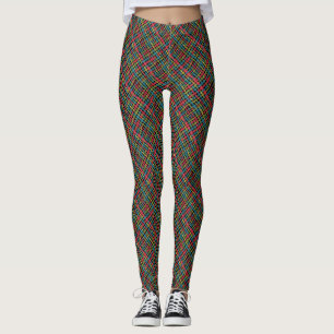 Colourful Woven Graphical Burlap Leggings