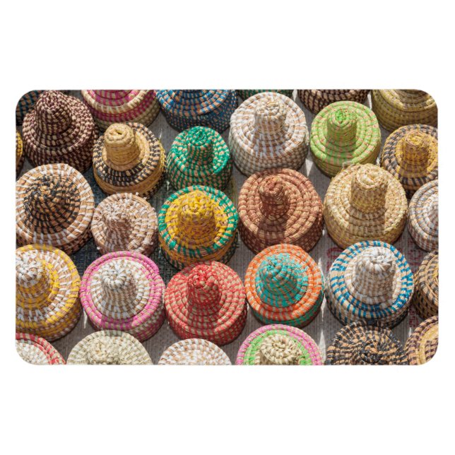 Colourful Woven Hats Magnet (Horizontal)
