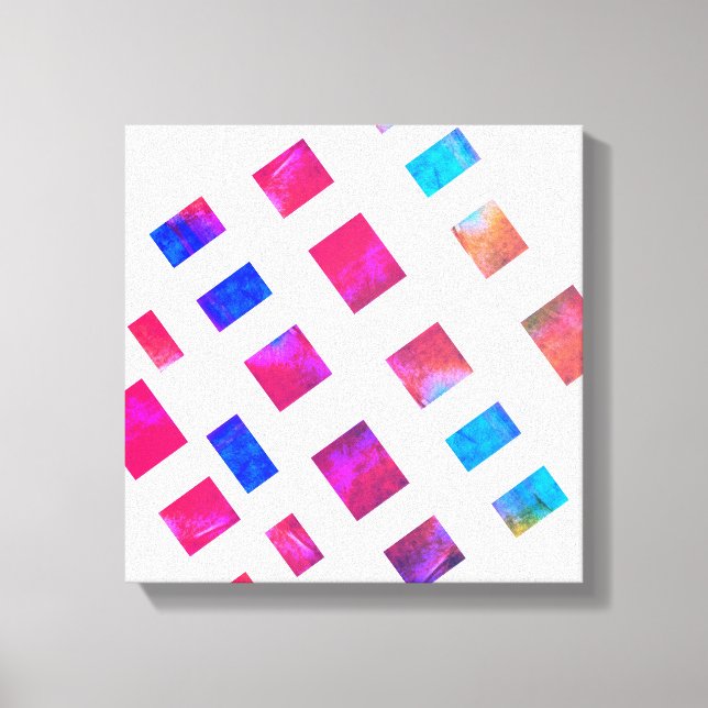 colourful wrapped canvas modern chic abstract art (Front)