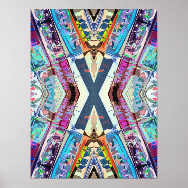 Colourful X Graphic Poster (Front)
