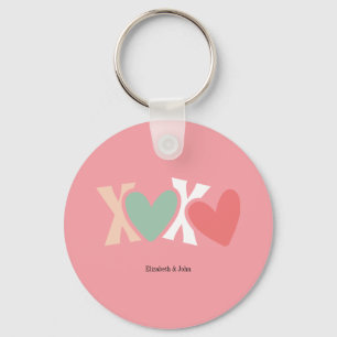 Colourful "XOXO" Valentine's Day  Keychain