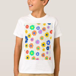 Colourful Y2K Small Flower Indie Pattern T-Shirt
