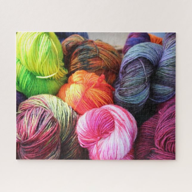 Colourful Yarn Skeins for Knitting, Crochet   Jigsaw Puzzle (Horizontal)