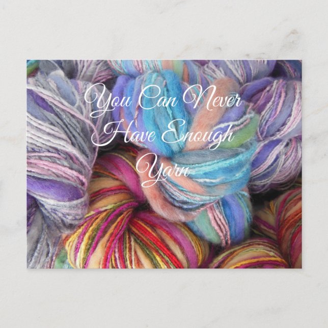 Colourful Yarn Skeins for Knitting, Crochet  Postcard (Front)