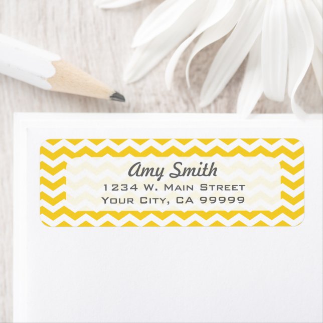 Colourful Yellow Chevron Zigzag Pattern (Insitu)