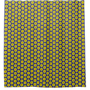 Colourful Yellow Flowers Shower Curtain