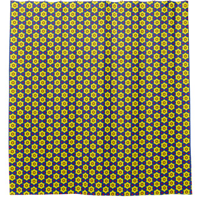 Colourful Yellow Flowers Shower Curtain (Front)