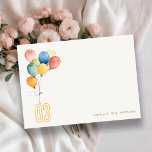 Colourful Yellow Red Green Balloons Kids Birthday Card<br><div class="desc">If you need any other matching product or customization,  kindly message via Zazzle.</div>