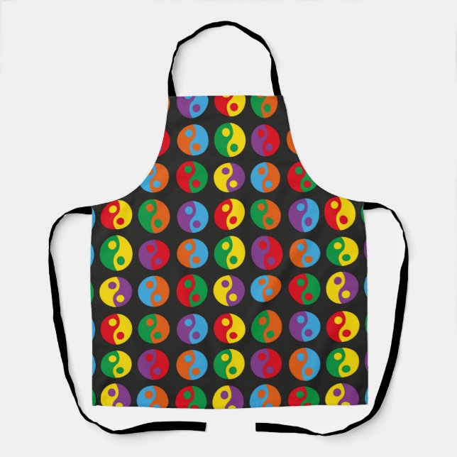 Colourful Yin Yangs  Apron (Front)