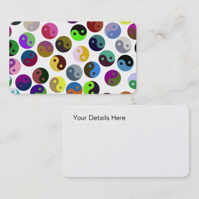 Colourful Ying Yang Pattern Business Card (Front/Back)