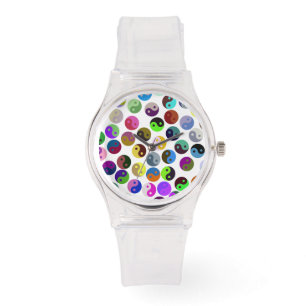 Colourful Ying Yang Pattern Watch