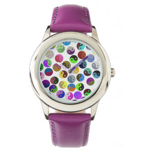 Colourful Ying Yang Pattern Watch