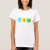 Colourful Yoga Chemical Element Symbol T-Shirt (Front)