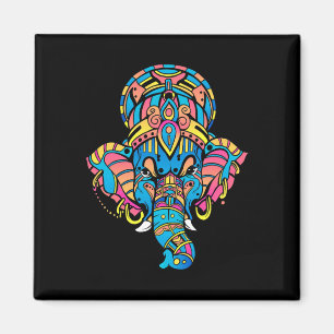 Colourful Yoga Hinduism Hindu Figurine Ganesha  Magnet