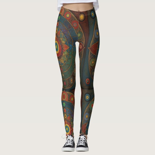 Colourful yoga pants (Front)