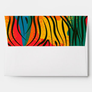 Colourful Zebra Animal Print Pattern Envelope