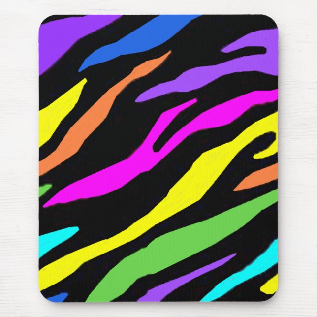 Colourful Zebra Pattern - mousepad (Front)
