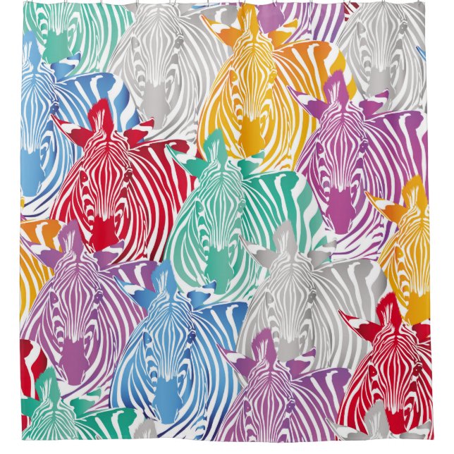 Colourful zebra seamless pattern. Wild animal text (Front)