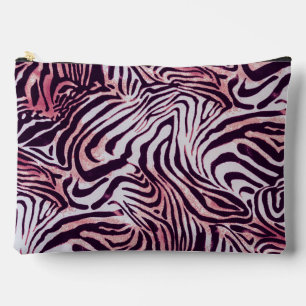 Colourful Zebra Stripes Pattern  Accessory Pouch