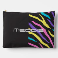 Colourful Zebra Stripes Pattern  Accessory Pouch