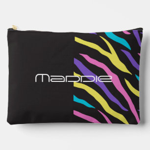 Colourful Zebra Stripes Pattern  Accessory Pouch