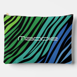 Colourful Zebra Stripes Pattern  Accessory Pouch