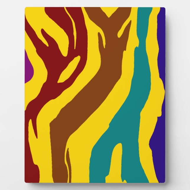 Colourful zebra stripes plaque (Front)