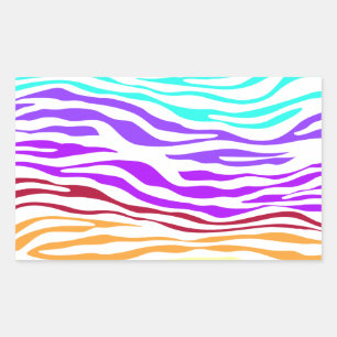 Colourful Zebra Stripes Sticker