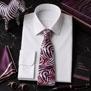 Colourful Zebra Wild Animal Pattern Tie