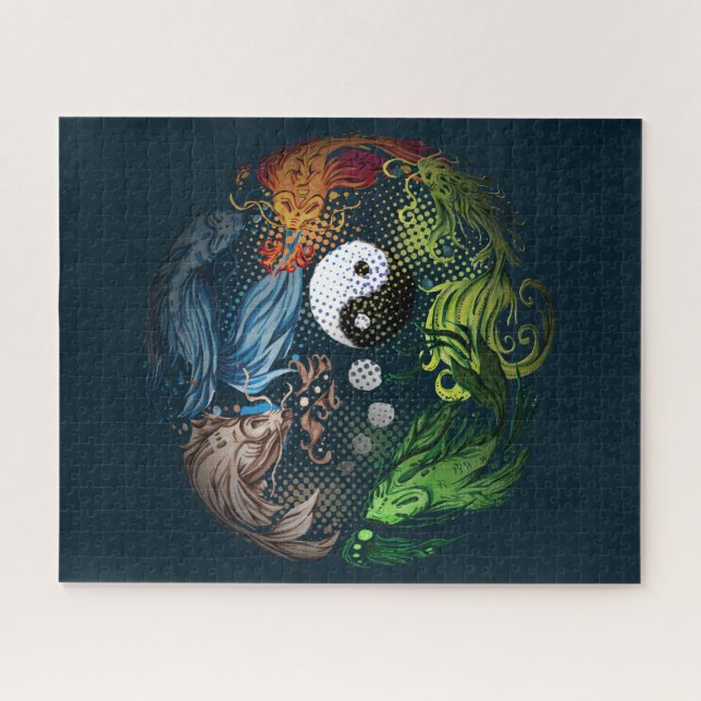 Colourful Zen Koi Fishes Jigsaw Puzzle (Horizontal)