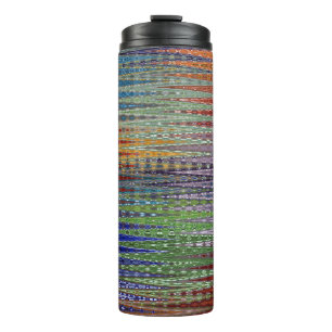 Colourful Zig Zag Rainbow -  Thermal Tumbler