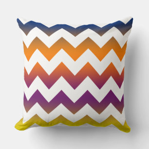Colourful Zig Zag Striped Throw Pillow