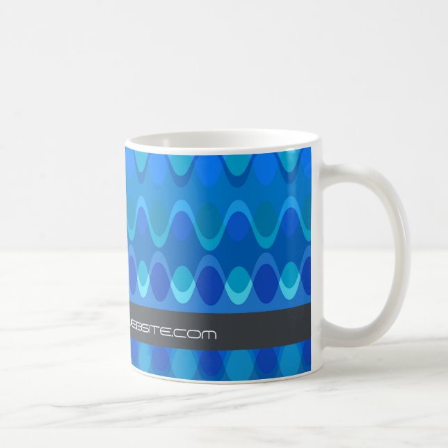Colourful Zig Zag Waves Modern Abstract Pattern Coffee Mug (Right)