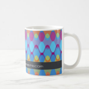 Colourful Zig Zag Waves Modern Abstract Pattern Coffee Mug