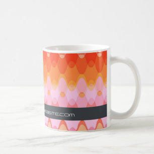 Colourful Zig Zag Waves Modern Abstract Pattern Coffee Mug