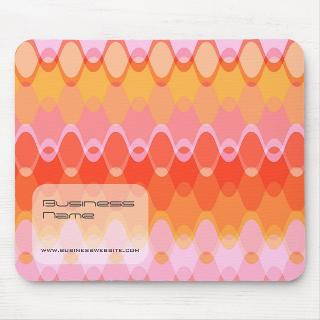 Colourful Zig Zag Waves Modern Abstract Pattern Mouse Pad (Front)