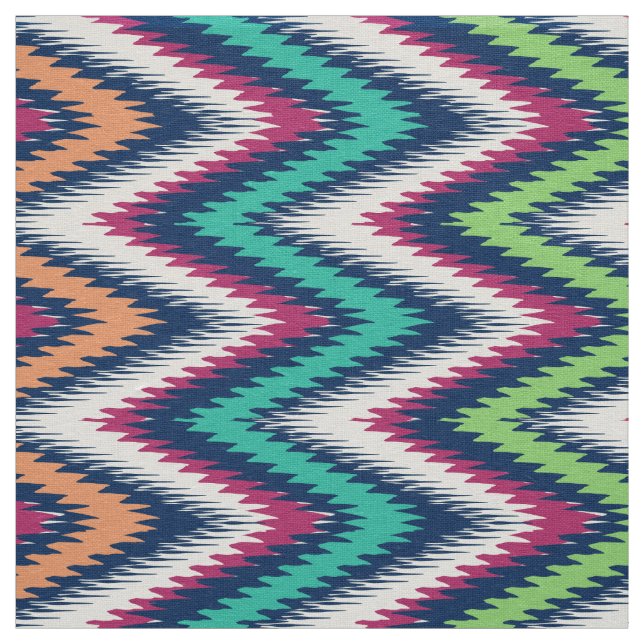 Colourful Zigzag Chevron Pattern Fabric (Swatch)