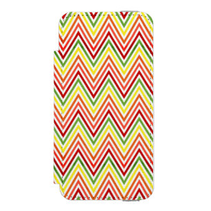 Colourful Zigzag Chevron Pattern Incipio Watson™ iPhone 5 Wallet Case