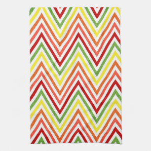 Colourful Zigzag Chevron Pattern Kitchen Towel