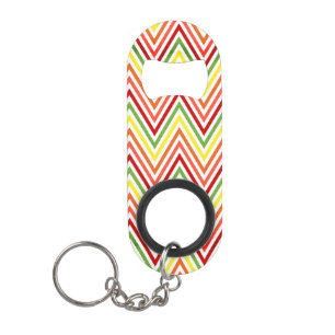 Colourful Zigzag Chevron Pattern Mini Bottle Opener